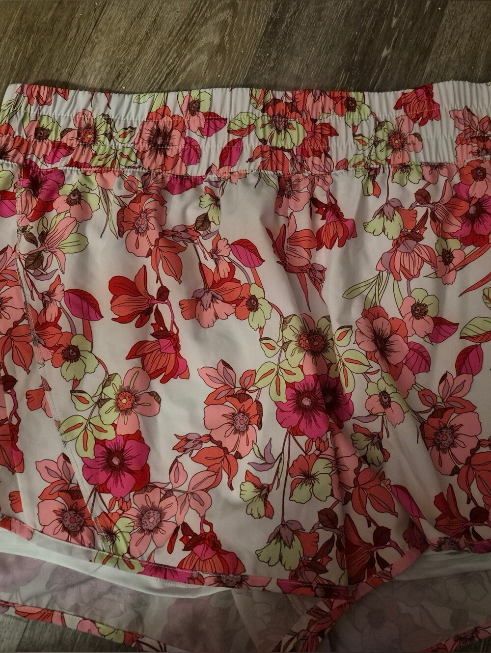 Avia Floral Pink Elastic Waist Shorts